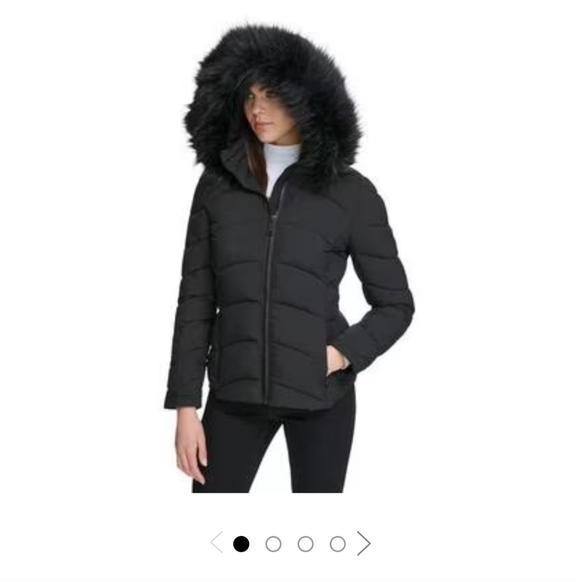 Calvin Klein Ladies XL Black Puffy Hooded Jacket - Picture 14 of 16